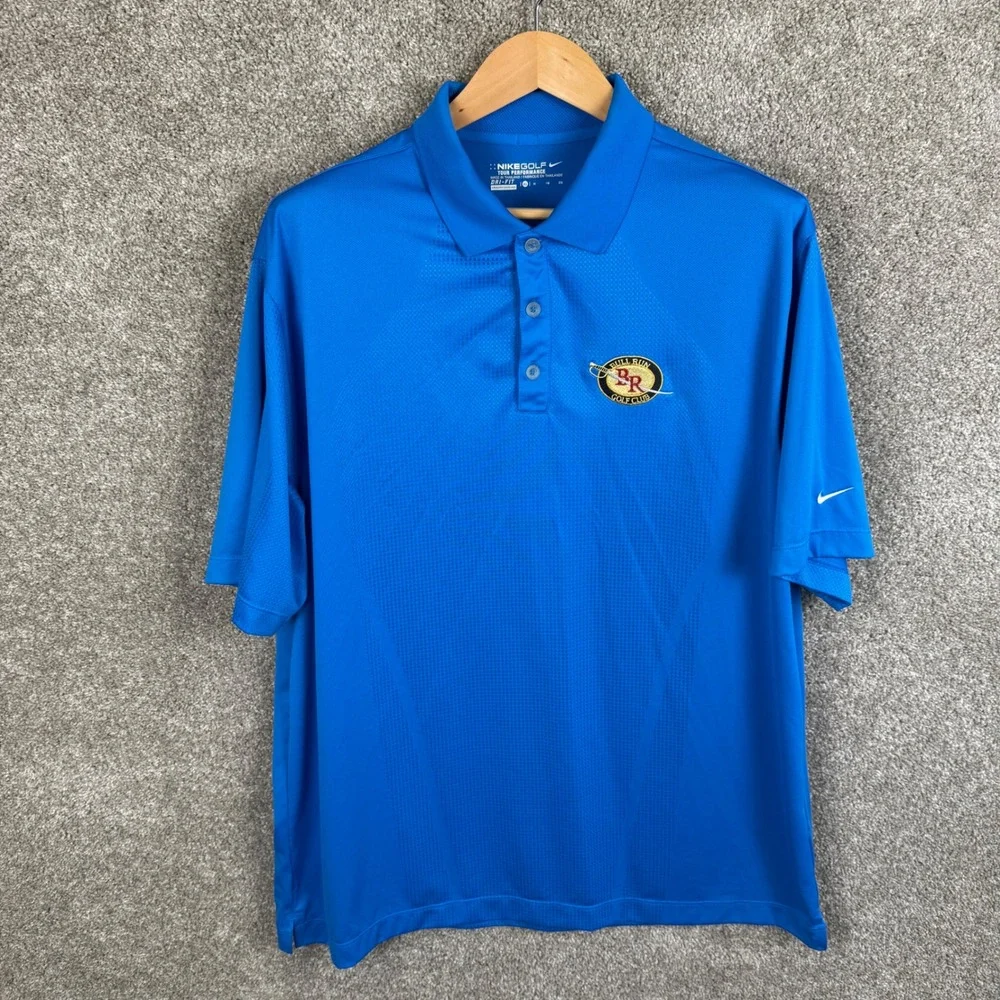Nike Golf Dri Fit Lot of 3 Men's XL Blue Polo Shirt Performance Golf - Picture 5 of 10